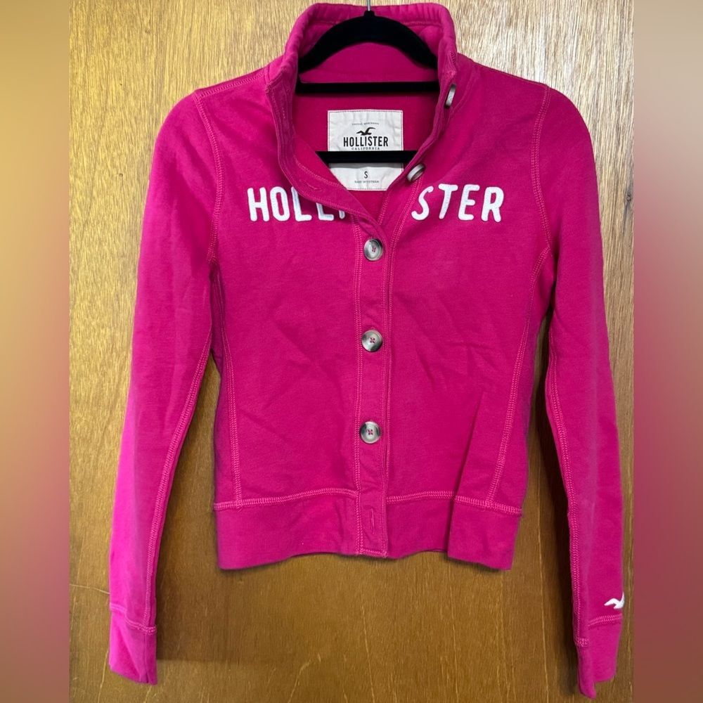 Hollister Vibrant Pink Button-up Jacket